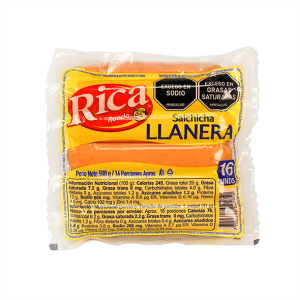 Embutido salchicha llanera Rica